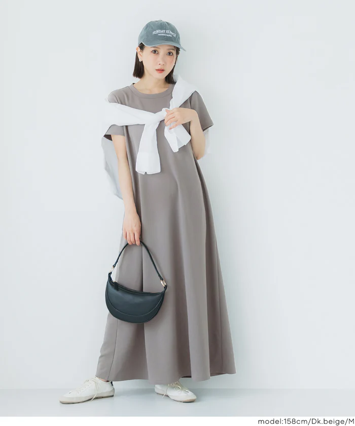 【WEB先行販売・5/6まで10％OFF】【予約5/20頃発送】ライトエンボスマキシワンピース レディース メール便不可【田中里奈様着用】 - Image 4