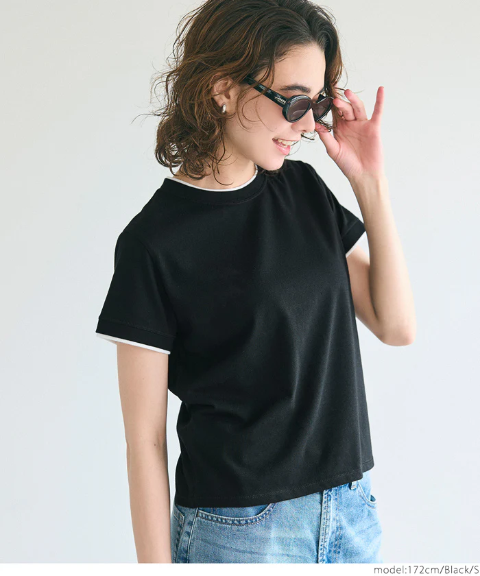 レイヤード半袖トップス レディース メール便不可 coca コカ - Image 11