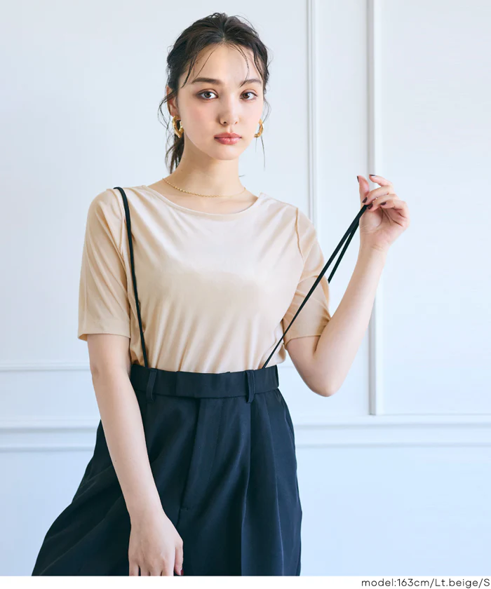 セール★1490円→990円 2WAYベロア半袖トップス レディース メール便不可 - Image 14