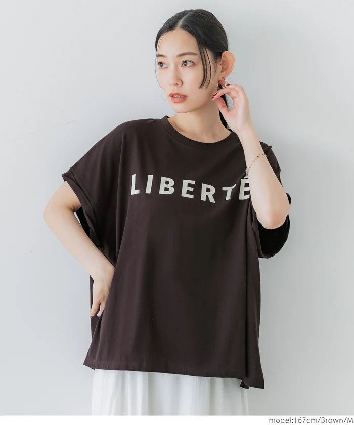 WEB限定セール ★1290円→390円ロールアップスリーブロゴTシャツ レディース メール便不可 - Image 10