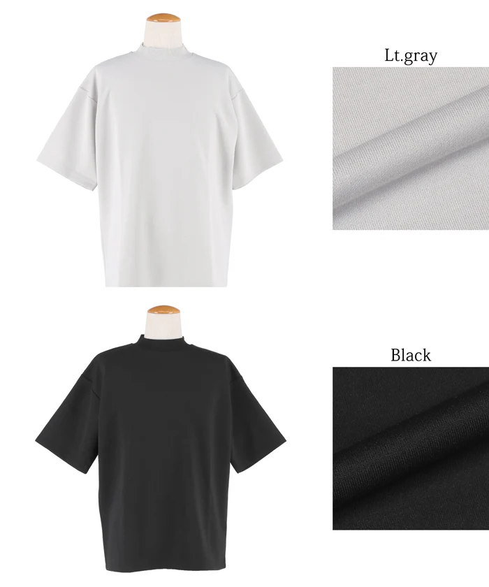 セール★1490円→990円 ソフトジャージモックネックTシャツ メンズ メール便不可 - Image 14