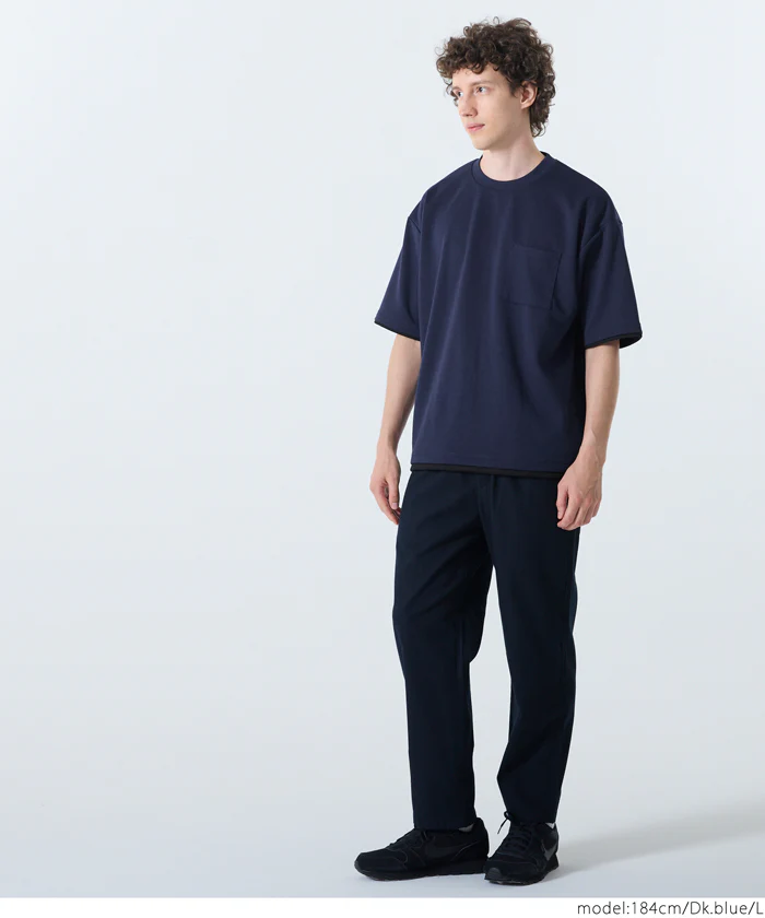 ソフトジャージレイヤード風半袖Tシャツ メンズ レディース メール便不可 - Image 9
