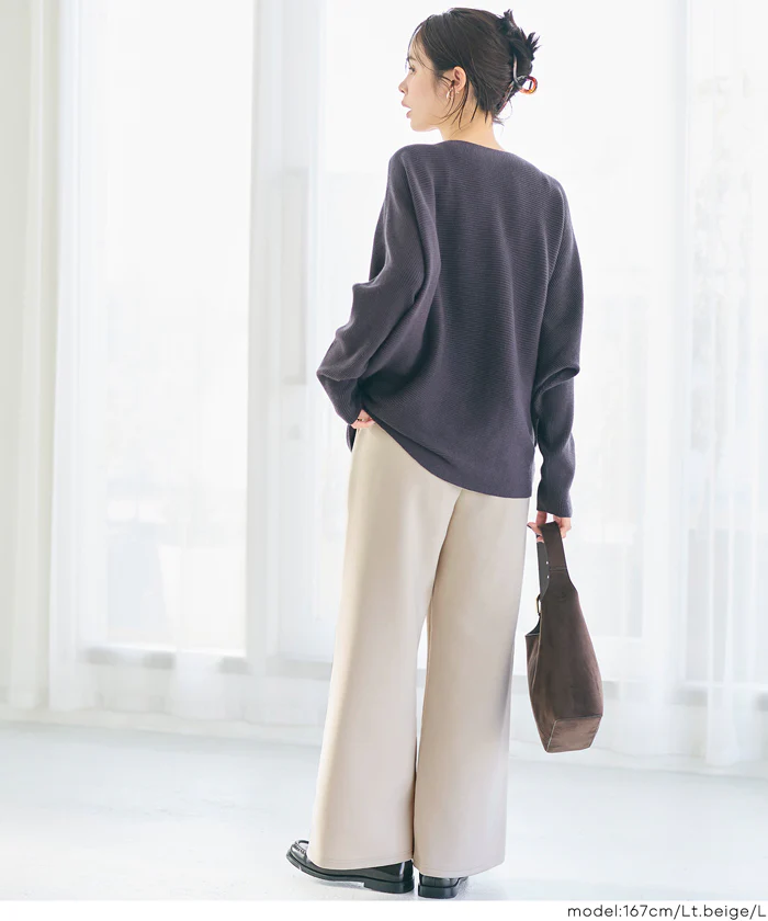 ソフトスウェットピンタックパンツ レディース メール便不可 - Image 8