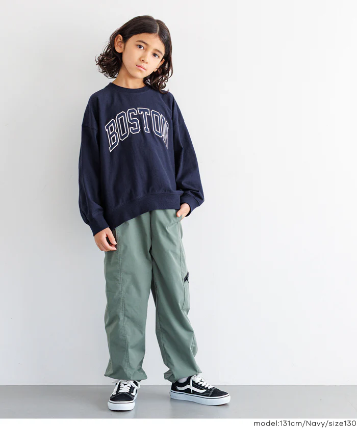 セール★1290円→990円 親子お揃いTースウェット ワッペンビッグシルエット キッズ メール便不可 - Image 11