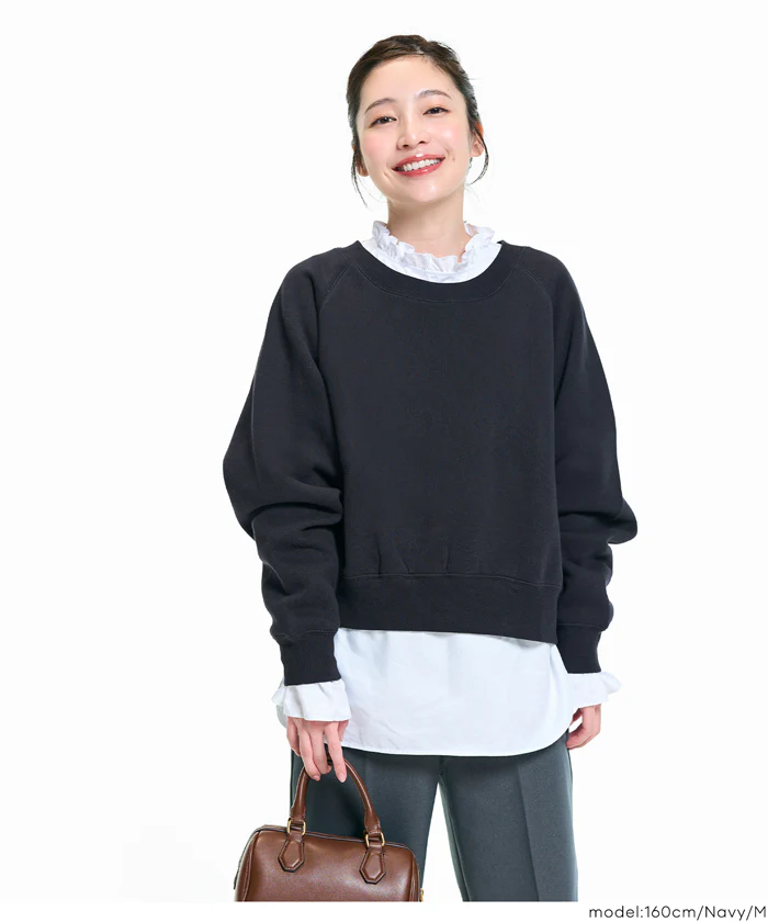 セール★2490円→1990円 ラグランクロップドスウェット レディース メール便不可 - Image 13