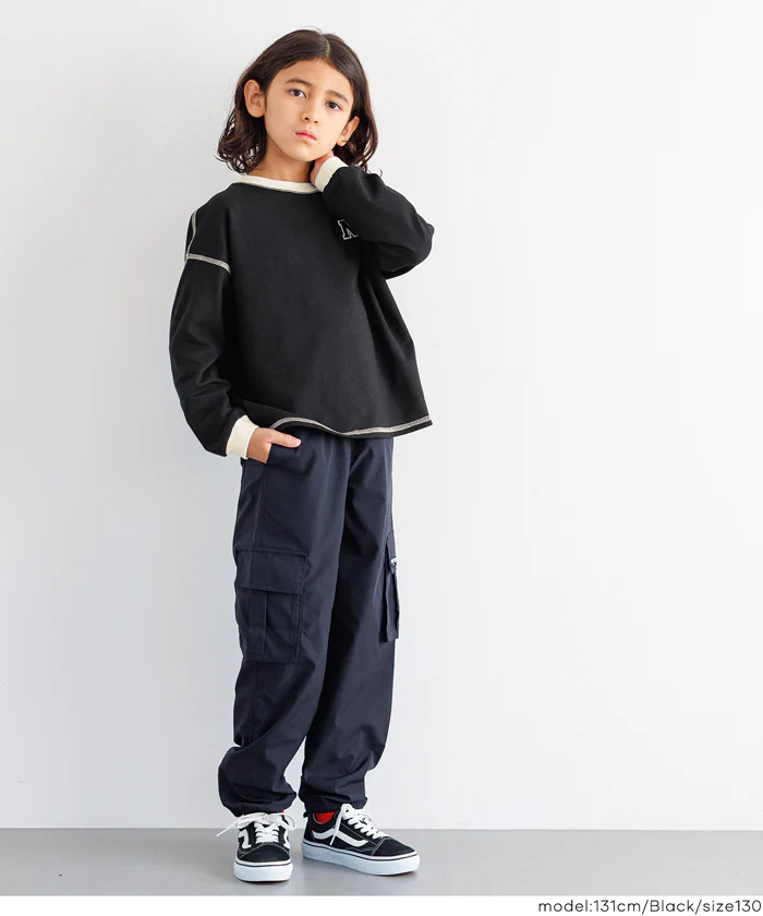 セール★1490円→550円 ミニ裏毛バイカラートップス キッズ メール便不可 - Image 11