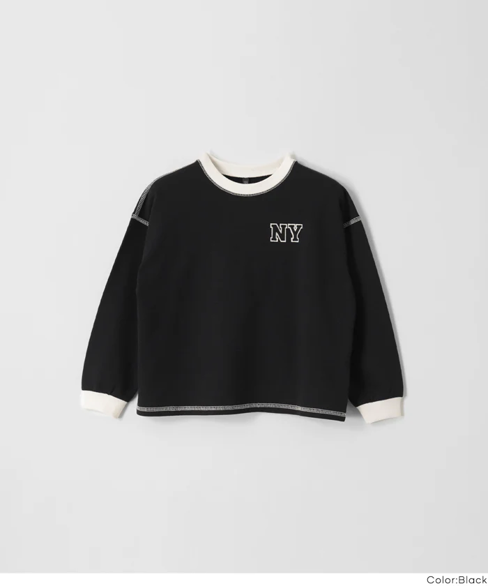 セール★1490円→550円 ミニ裏毛バイカラートップス キッズ メール便不可 - Image 14