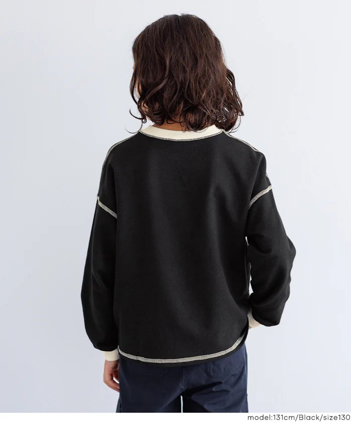 セール★1490円→550円 ミニ裏毛バイカラートップス キッズ メール便不可 - Image 8