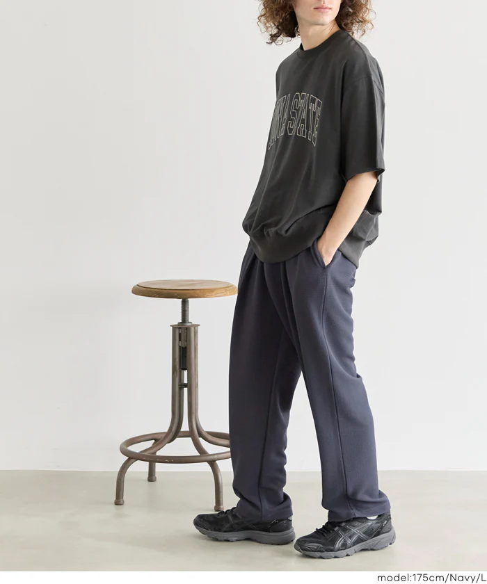 エンボスイージータックワイドパンツ メンズ メール便不可 - Image 4