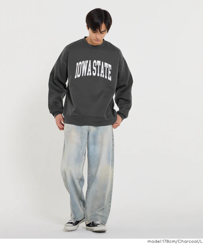 裏起毛アーチロゴワッペントレーナー メンズ メール便不可 - Image 8