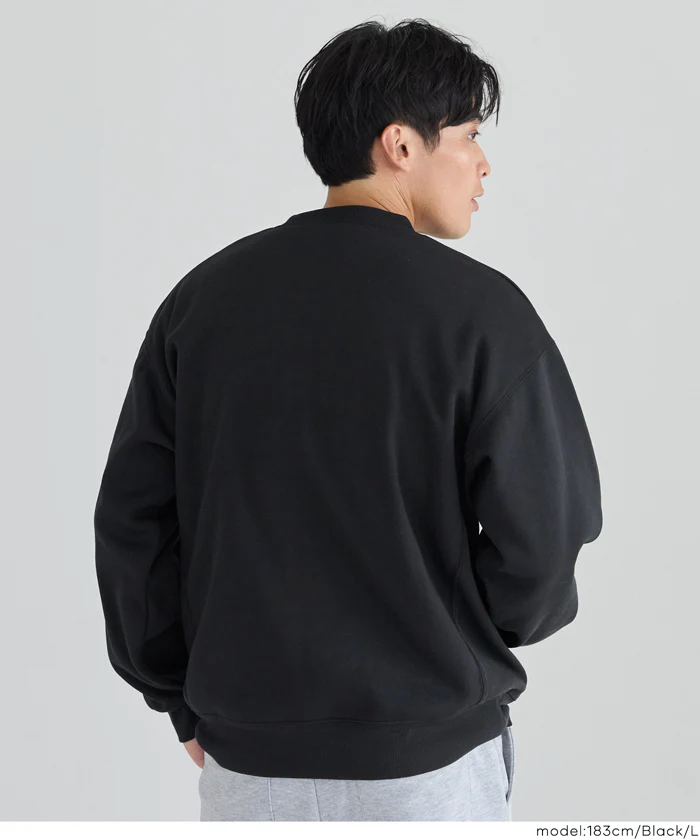 セール★1690円→990円 裏起毛ベアイラストプリントトレーナー メンズ レディース メール便不可 - Image 4