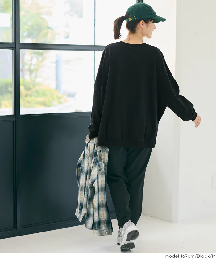 TースウェットビッグシルエットロングTシャツ レディース メール便不可 - Image 10