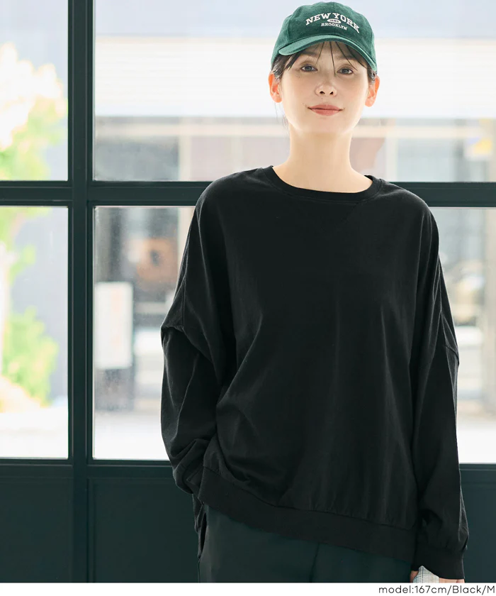 TースウェットビッグシルエットロングTシャツ レディース メール便不可 - Image 11