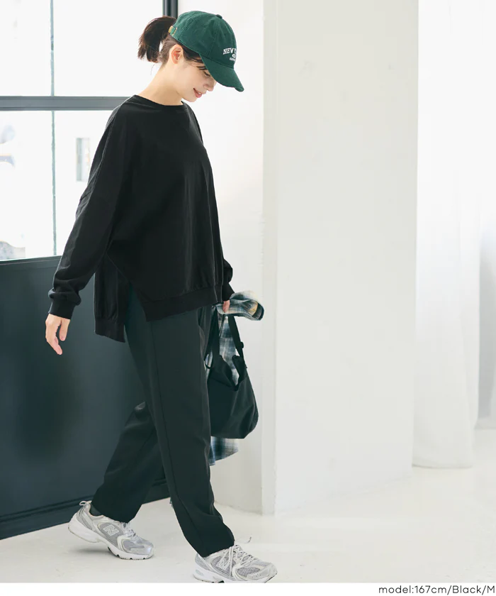 TースウェットビッグシルエットロングTシャツ レディース メール便不可 - Image 12