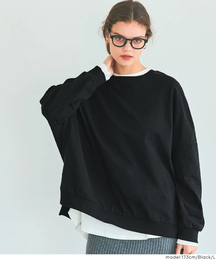 TースウェットビッグシルエットロングTシャツ レディース メール便不可 - Image 13