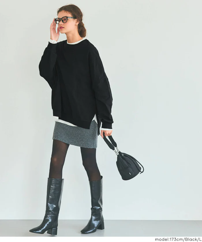TースウェットビッグシルエットロングTシャツ レディース メール便不可 - Image 14