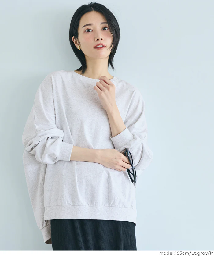 TースウェットビッグシルエットロングTシャツ レディース メール便不可 - Image 3