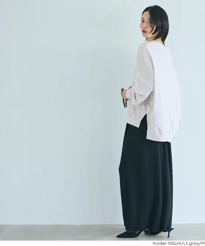 TースウェットビッグシルエットロングTシャツ レディース メール便不可 - Image 4
