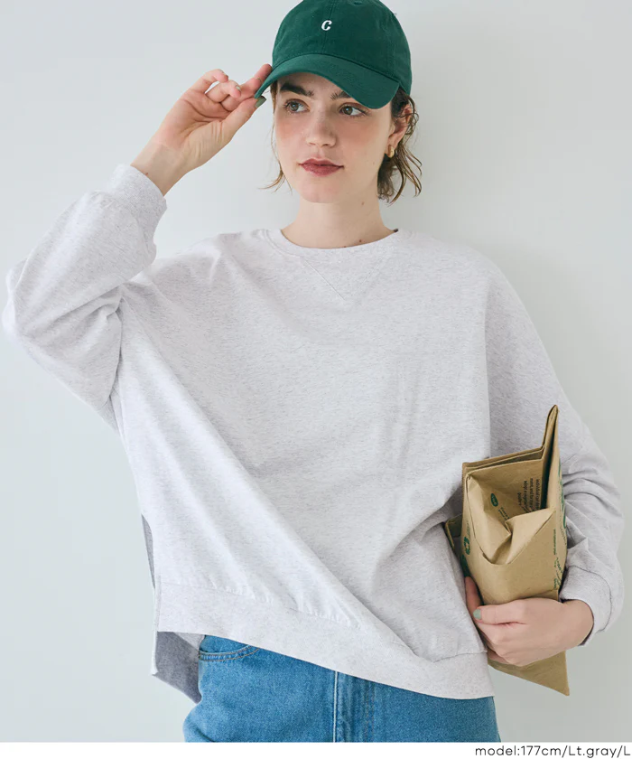 TースウェットビッグシルエットロングTシャツ レディース メール便不可 - Image 7