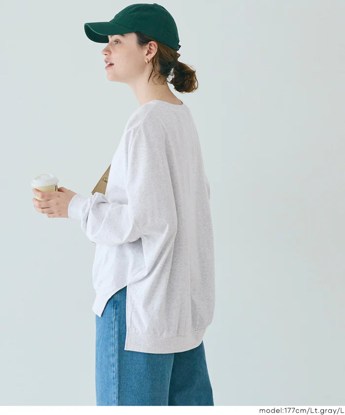 TースウェットビッグシルエットロングTシャツ レディース メール便不可 - Image 8