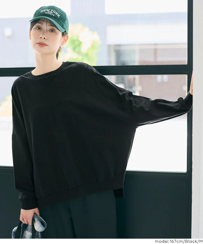 TースウェットビッグシルエットロングTシャツ レディース メール便不可 - Image 9