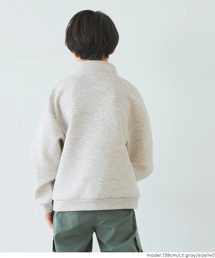 ソフトスウェットハーフジップトップス キッズ メール便不可 - Image 4