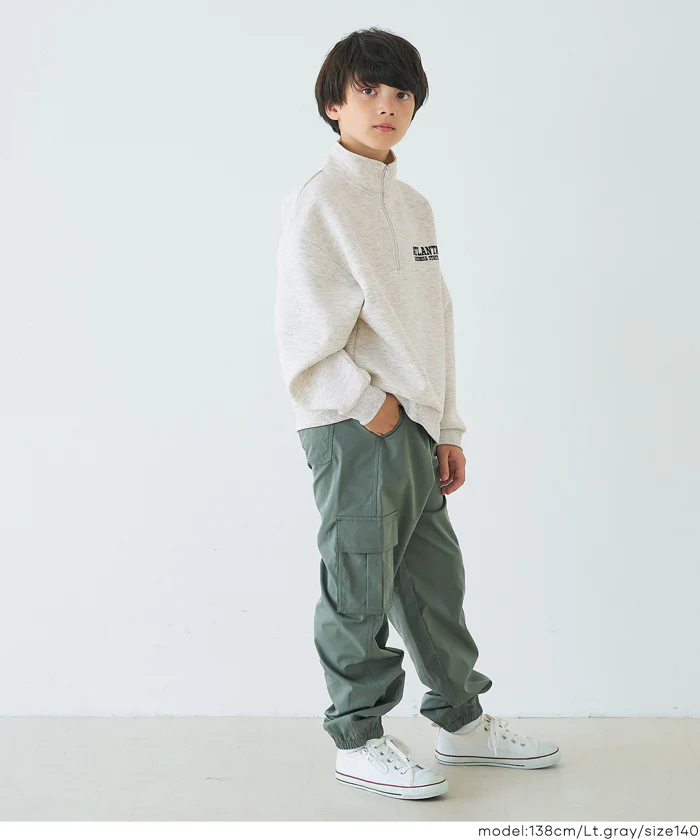ソフトスウェットハーフジップトップス キッズ メール便不可 - Image 5