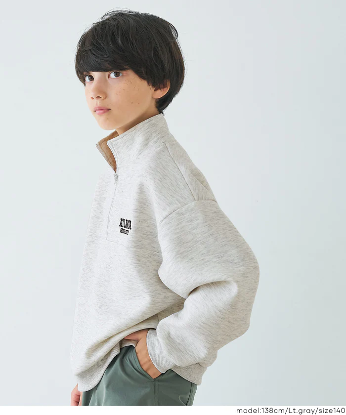 ソフトスウェットハーフジップトップス キッズ メール便不可 - Image 6