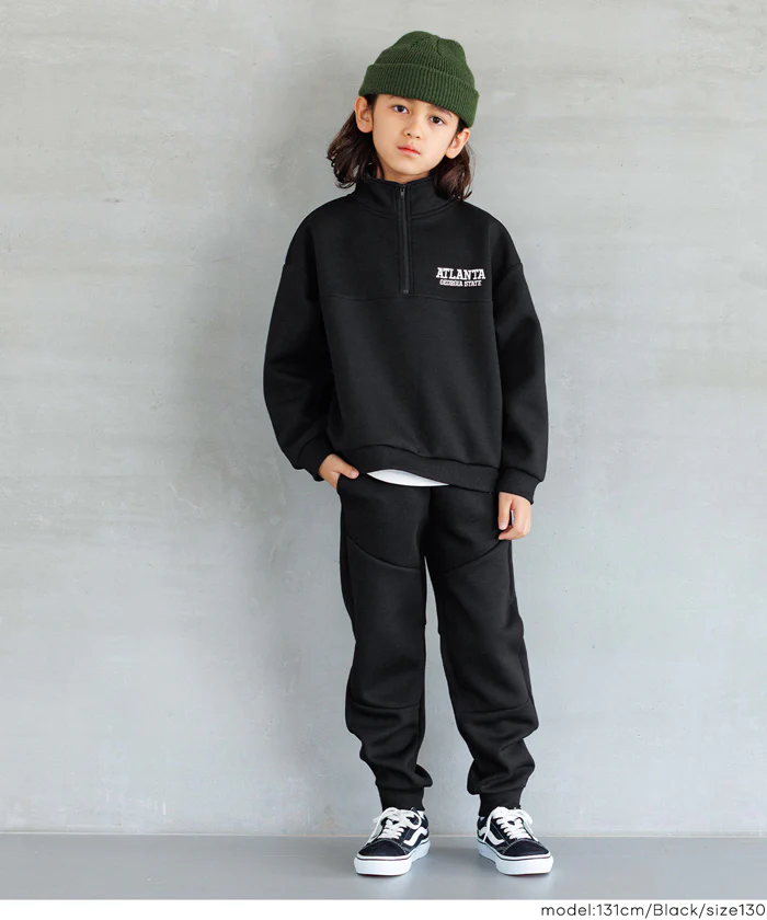 ソフトスウェットハーフジップトップス キッズ メール便不可 - Image 8