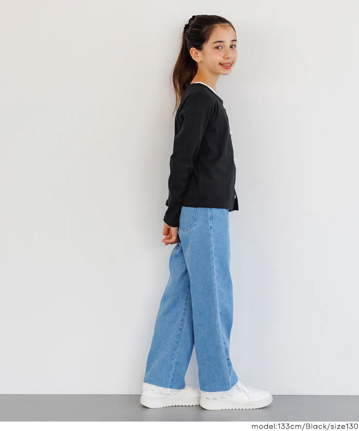 リブカーデレイヤード長袖Tシャツ キッズ メール便不可 - Image 13
