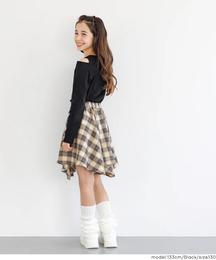 セール★990円→550円 リブアシメ肩あき長袖Tシャツ メール便不可 - Image 11