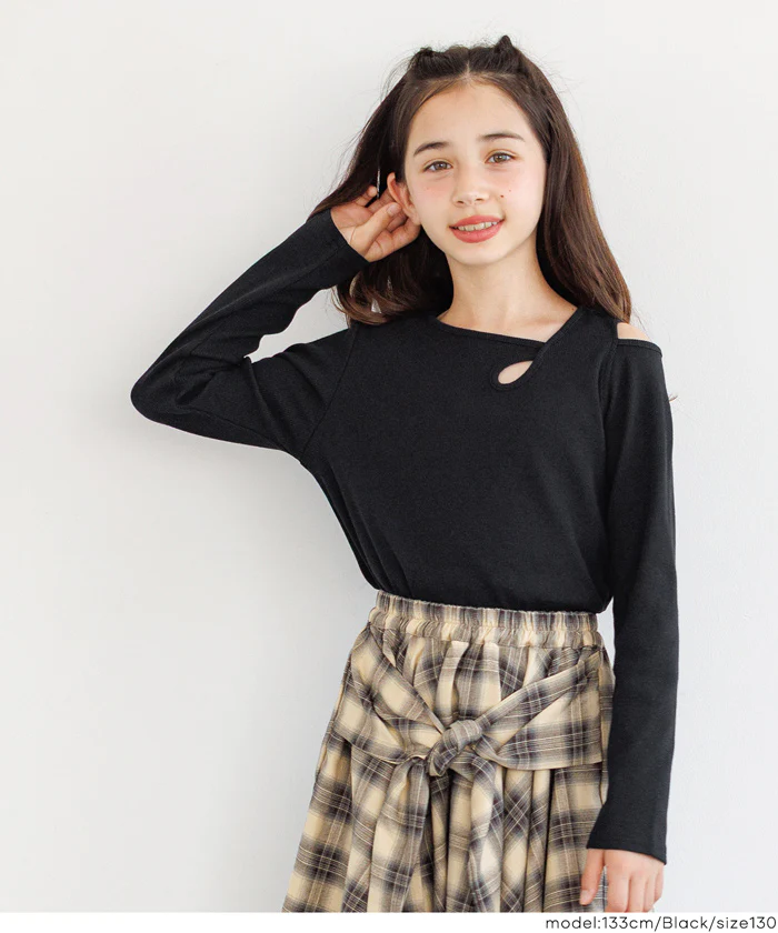 セール★990円→550円 リブアシメ肩あき長袖Tシャツ メール便不可 - Image 12