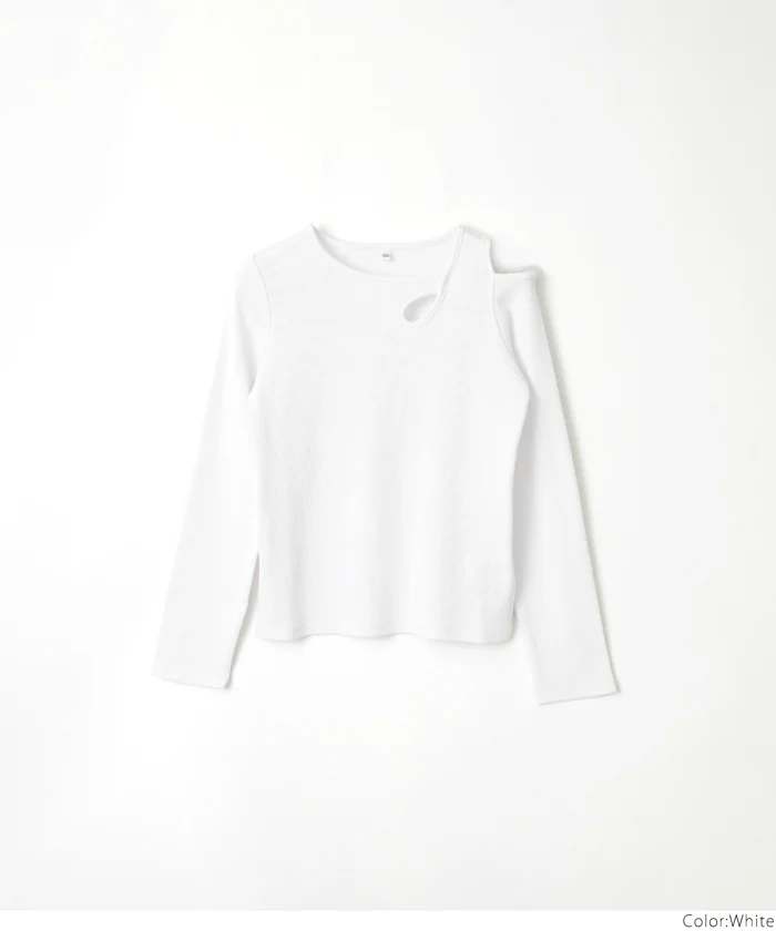 セール★990円→550円 リブアシメ肩あき長袖Tシャツ メール便不可 - Image 14