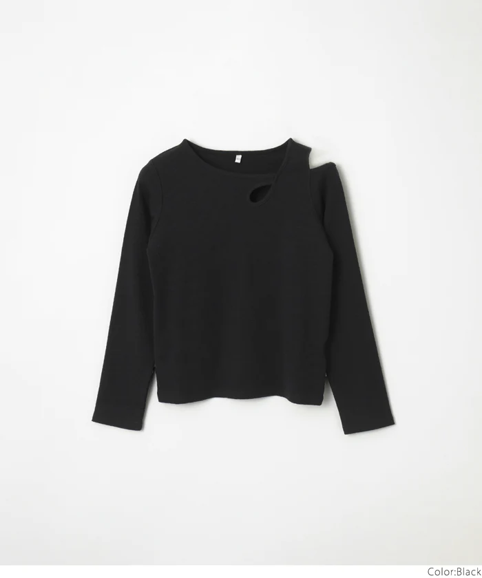 セール★990円→550円 リブアシメ肩あき長袖Tシャツ メール便不可 - Image 15