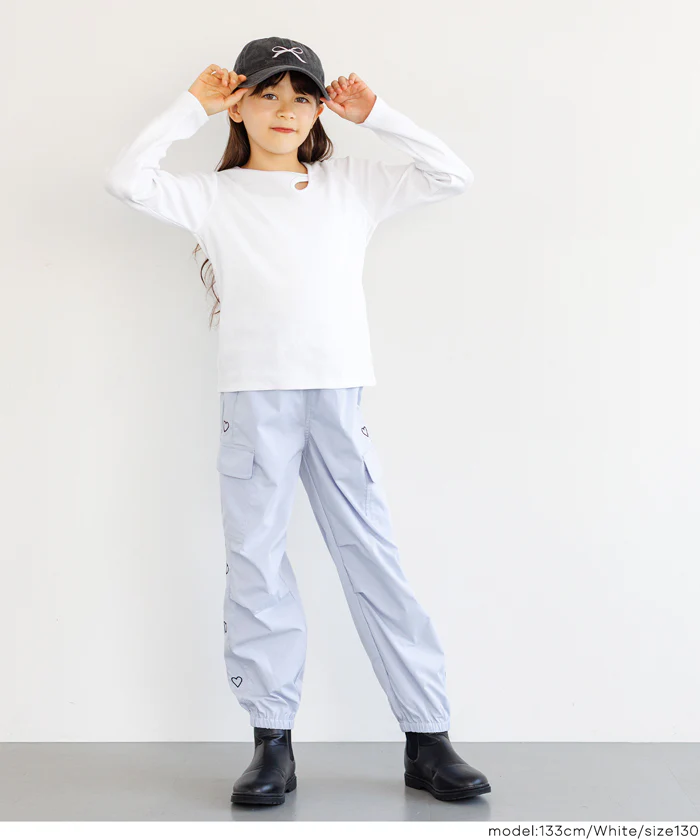 セール★990円→550円 リブアシメ肩あき長袖Tシャツ メール便不可 - Image 4