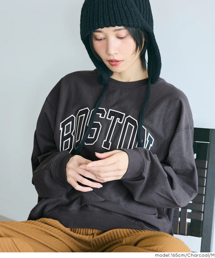Tースウェット ワッペンビッグシルエット レディース メール便不可 - Image 18