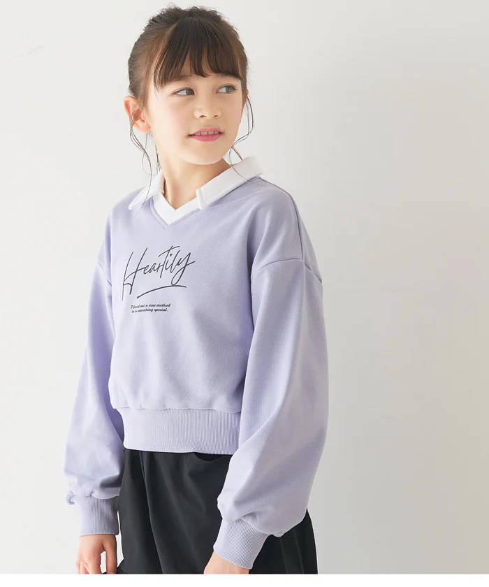 クロップドスウェットプルオーバー キッズ メール便不可 - Image 11