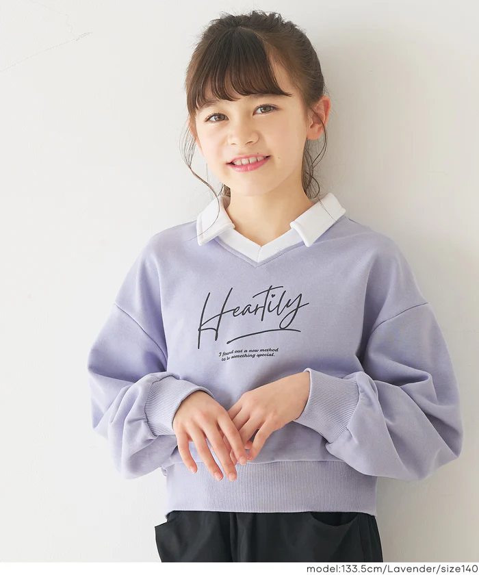 クロップドスウェットプルオーバー キッズ メール便不可 - Image 8