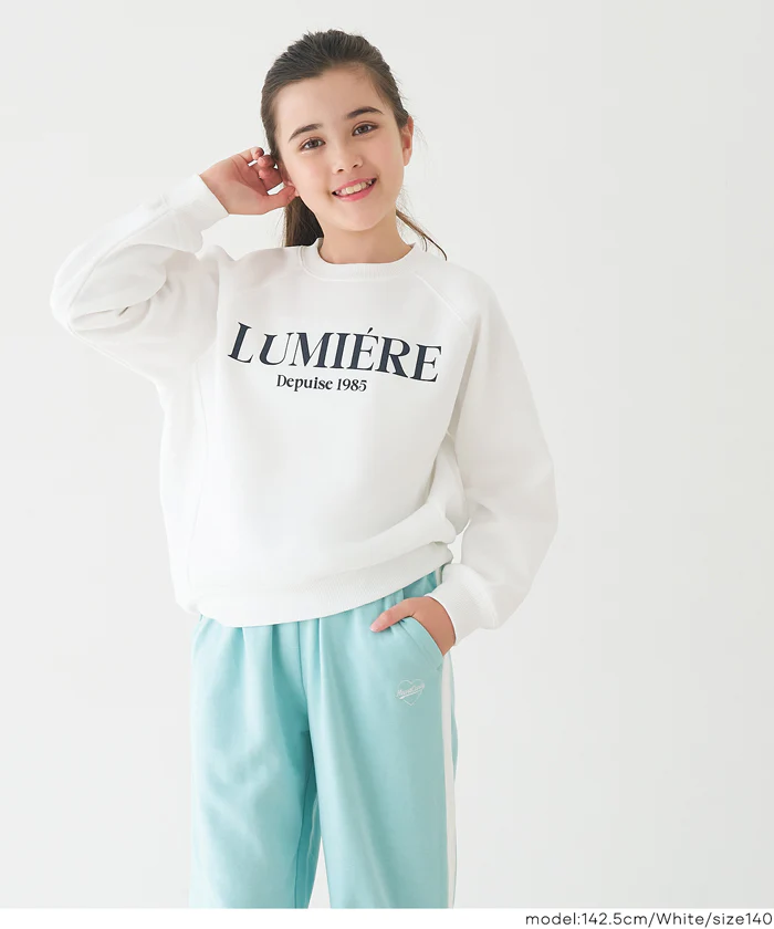 セール★1490円→990円 親子お揃い裏起毛ラグランロゴスウェット キッズ メール便不可 - Image 11