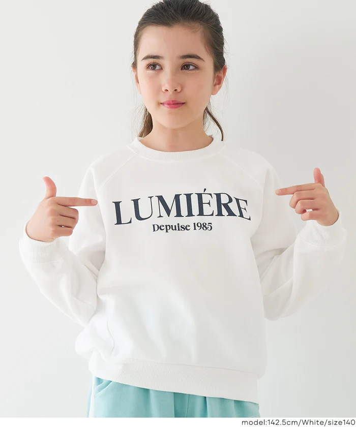 セール★1490円→990円 親子お揃い裏起毛ラグランロゴスウェット キッズ メール便不可 - Image 14