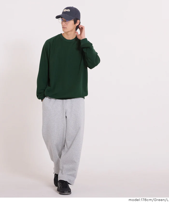 セール★1990円→1490円 EAZY TEX ポリエステル裏毛ベーシックラグラントレーナー メンズ レディース メール便不可 - Image 11