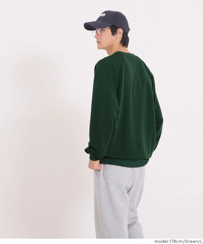 セール★1990円→1490円 EAZY TEX ポリエステル裏毛ベーシックラグラントレーナー メンズ レディース メール便不可 - Image 12