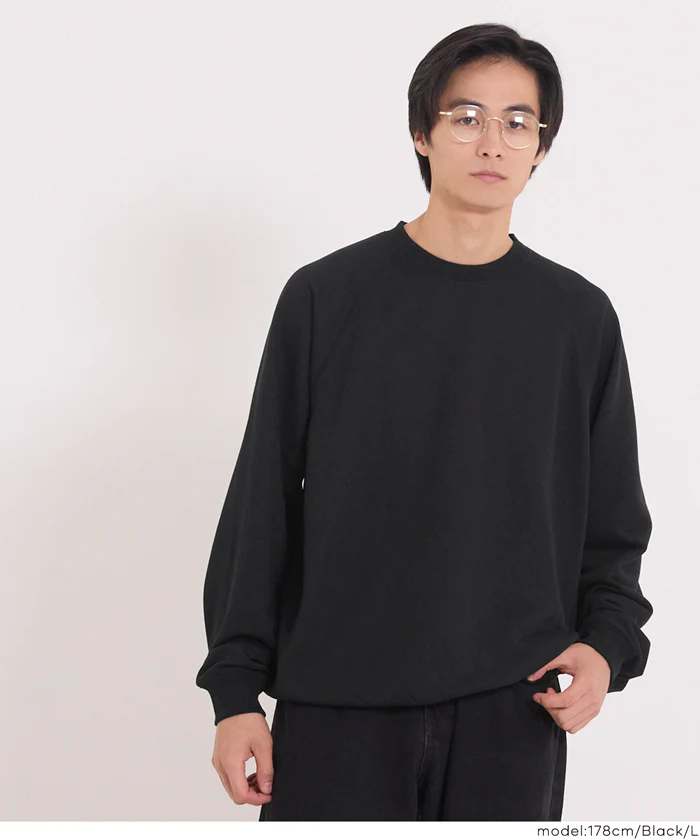 セール★1990円→1490円 EAZY TEX ポリエステル裏毛ベーシックラグラントレーナー メンズ レディース メール便不可 - Image 15