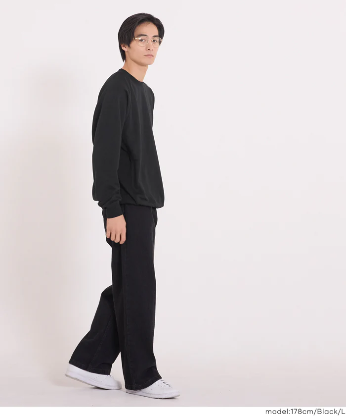 セール★1990円→1490円 EAZY TEX ポリエステル裏毛ベーシックラグラントレーナー メンズ レディース メール便不可 - Image 16