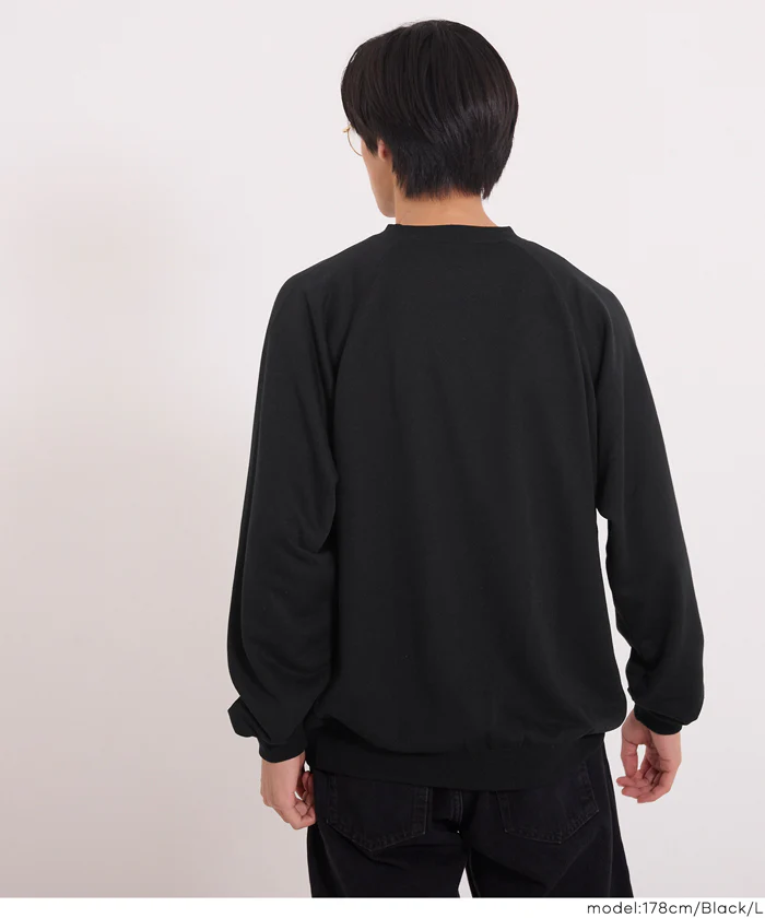 セール★1990円→1490円 EAZY TEX ポリエステル裏毛ベーシックラグラントレーナー メンズ レディース メール便不可 - Image 17