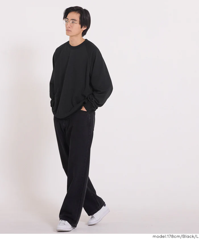 セール★1990円→1490円 EAZY TEX ポリエステル裏毛ベーシックラグラントレーナー メンズ レディース メール便不可 - Image 18