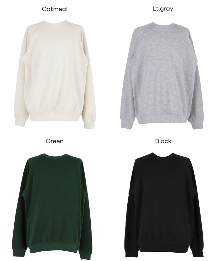 セール★1990円→1490円 EAZY TEX ポリエステル裏毛ベーシックラグラントレーナー メンズ レディース メール便不可 - Image 20
