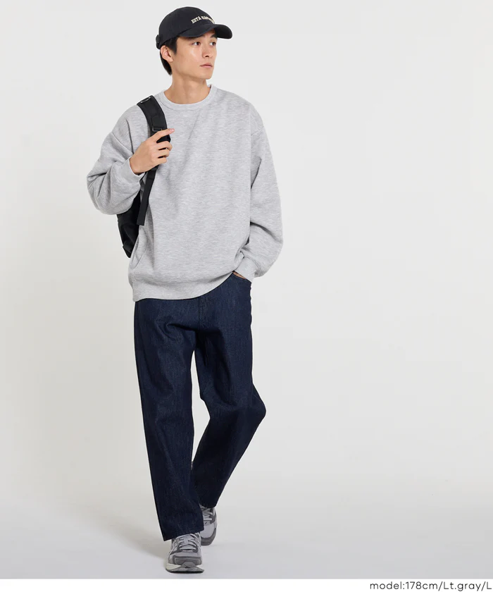 セール★1690円→1490円 ポリエステル裏起毛ベーシックトレーナー メンズ  レディース メール便不可 - Image 2