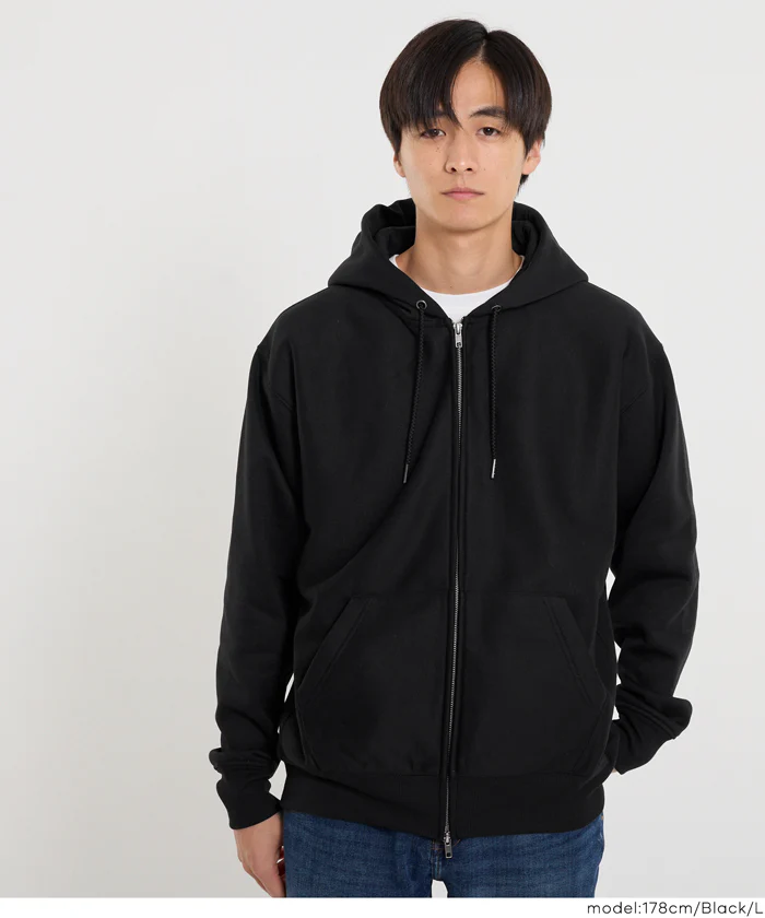 セール★2490円→1990円 ポリエステル裏起毛ベーシックZIPパーカー メンズ レディース メール便不可 - Image 10