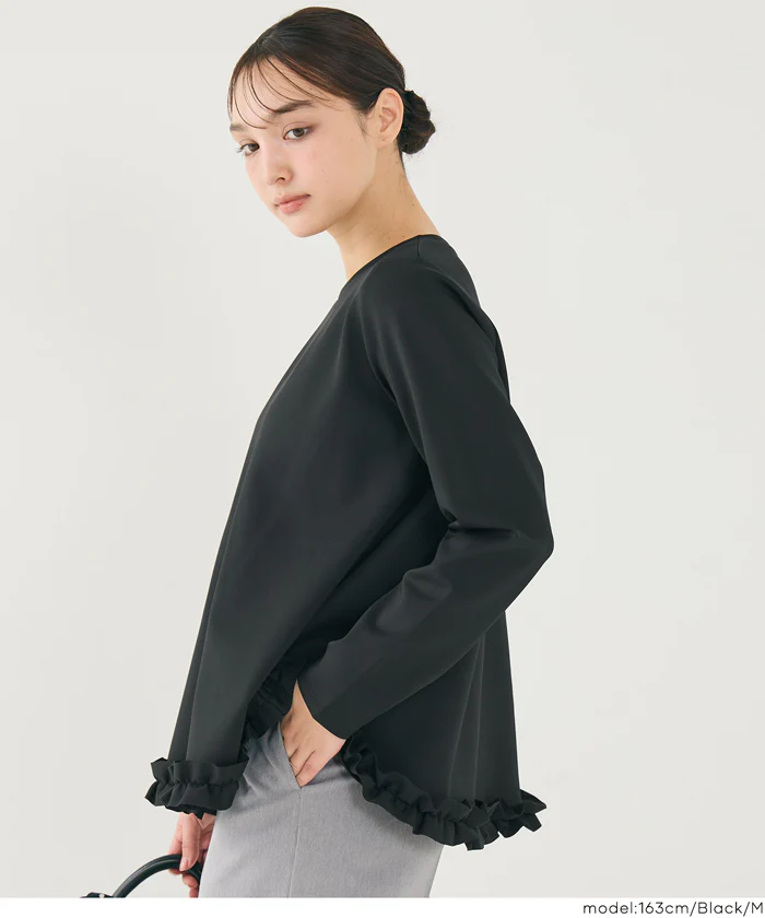 スムース裾フリルAライントップス レディース メール便不可 - Image 5